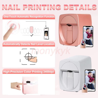 Emobwdy Wi-Fi Home Nail Art Printer Kit