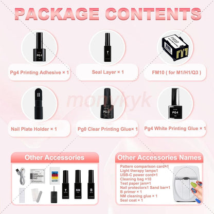 Emobwdy Wi-Fi Home Nail Art Printer Kit
