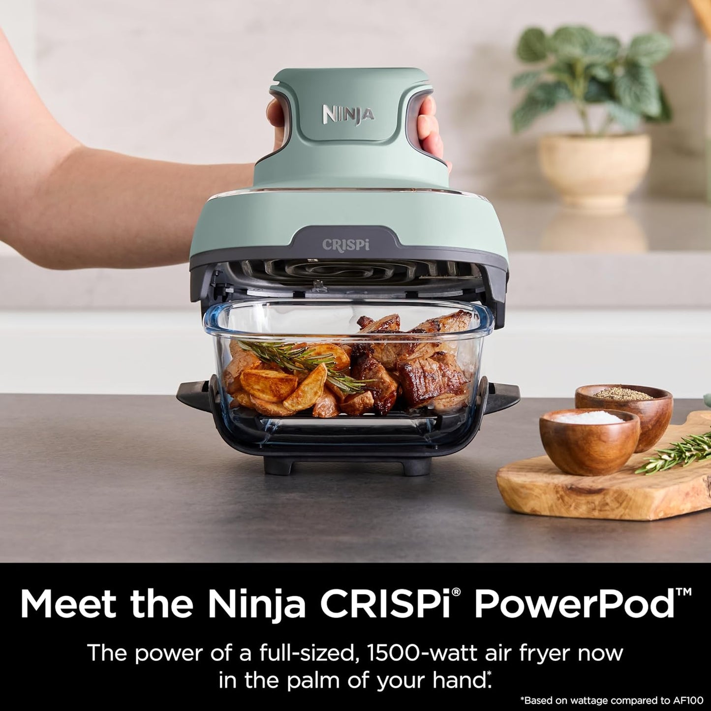 Ninja CRISPi 4‑in‑1 Portable Glass Air Fryer
